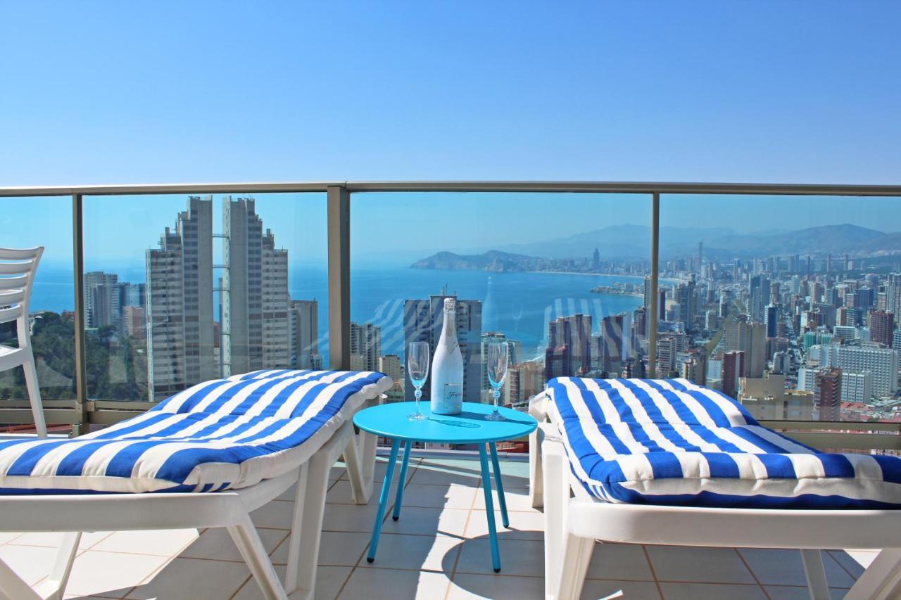 Apartamento de Lujo con terraza privada y vistas al mar en Torre Lúgano Benidorm Exterior foto